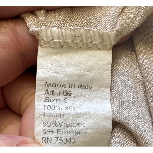 Luisa Ricci Top Womens S VTG Gray Floral Long Sleeve 100% Silk Blouse Lined - Picture 4 of 5